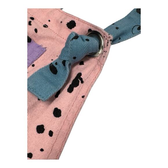 Lazy Oaf X Studio Arhoj Paint Splatters Pink Blue Purple Color block Denim Dress - Picture 6 of 13